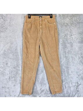 BDG Mom High-Rise Pants Womens 28 Beige Corduroy Tapered Khakis Casual